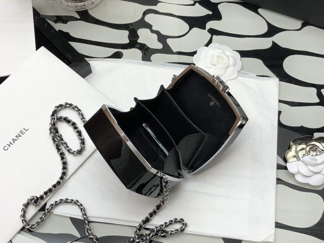 Chanel AP2398 Small Vanity Case Acrylic Black Silver