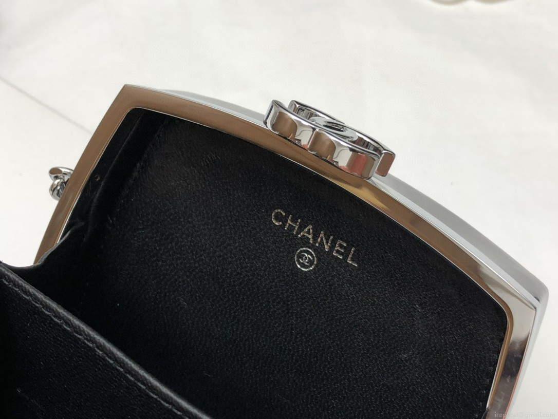 Chanel AP2398 Small Vanity Case Acrylic Black Silver
