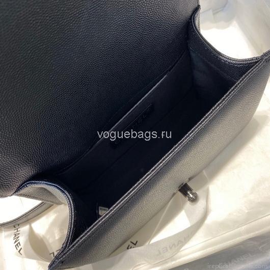 Chanel A67086 Boy Bag Chanel Flap Shoulder bag Black Calfskin Black