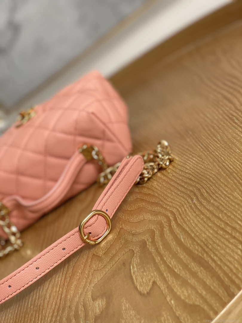 Chanel AS3729 Small Vanity Case Grained Calfskin & Gold-Tone Metal Pink