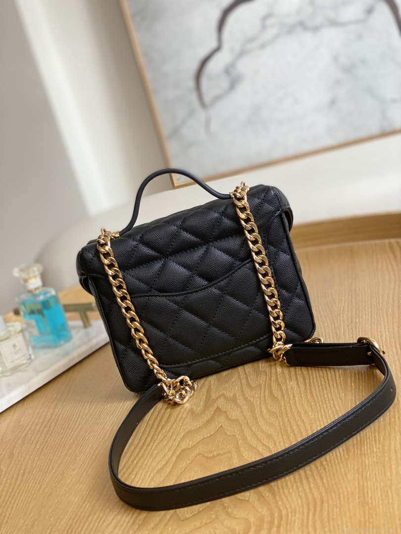 Chanel AS3729 Small Vanity Case Grained Calfskin & Gold-Tone Metal Black