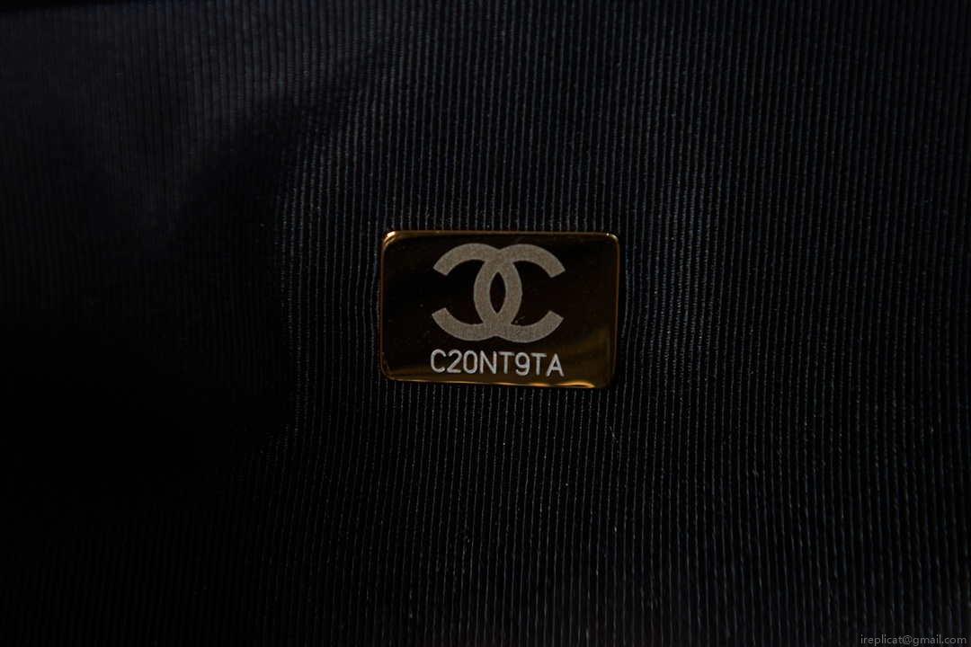 Chanel AS3653 Small Flap Bag with Top Handle Wool Tweed & Gold-Tone Metal Black