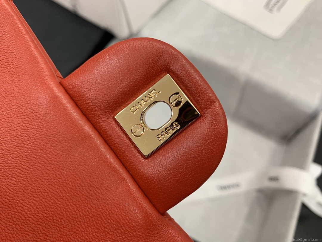 Chanel A91120 Backpack Vintage Lambskin Bag Red