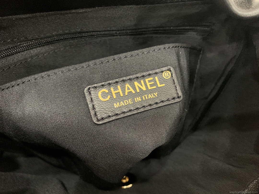 Chanel A91120 Backpack Vintage Lambskin Bag Black