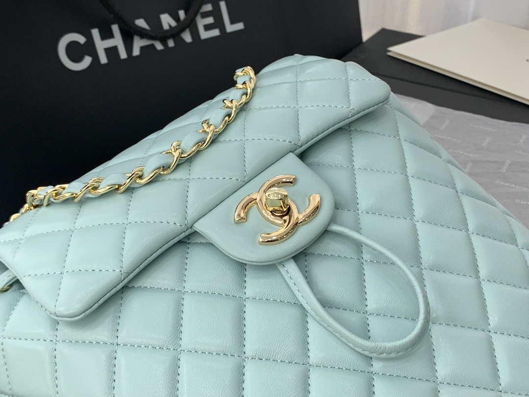 Chanel A91120 Backpack Vintage Lambskin Bag Blue