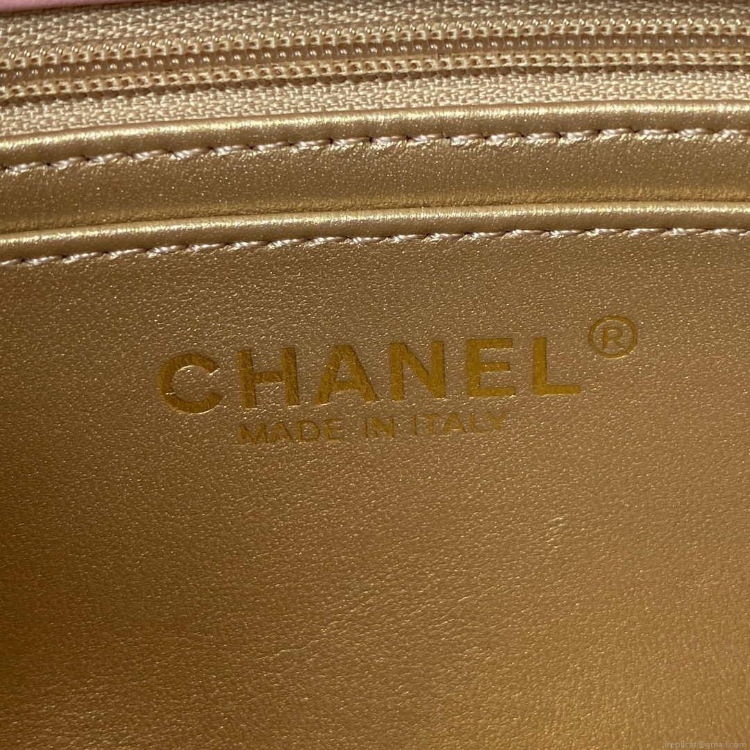 Chanel AS1787 Mini Flap Bag Lambskin Light Pink Gold
