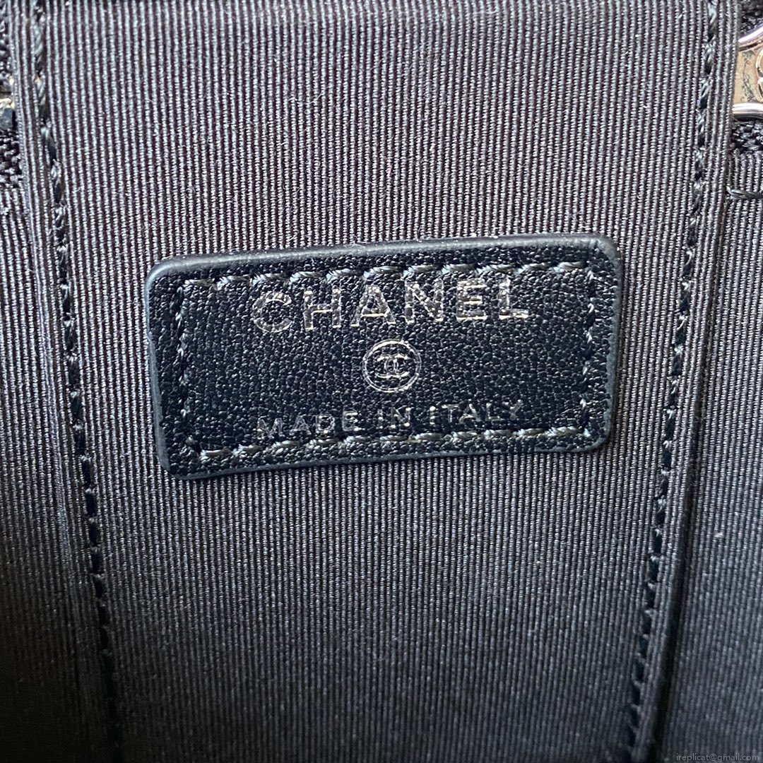 Chanel AP2718 Small Vanity With Chain Calfskin Black