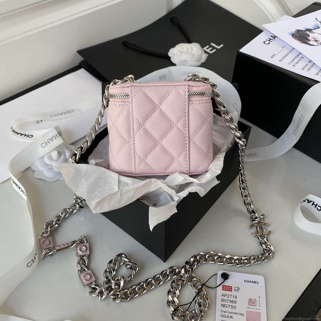 Chanel AP2718 Small Vanity With Chain Calfskin Pink