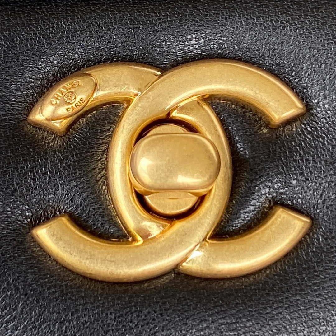 Chanel AS3456 Mini Flap Bag Lambskin & Gold-Tone Metal Black