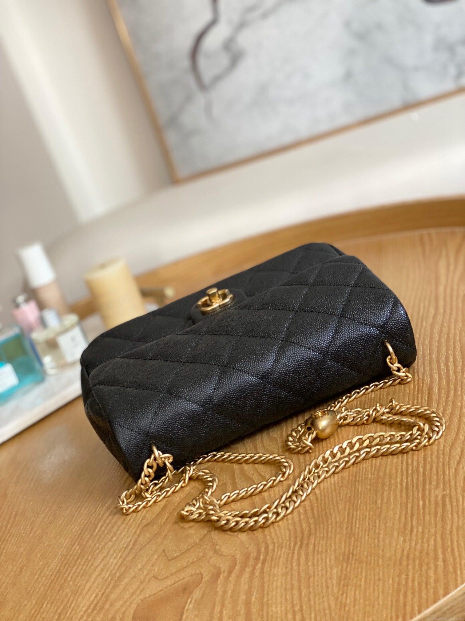 Chanel AS3921 Flap Chain Bag Calfskin Gold