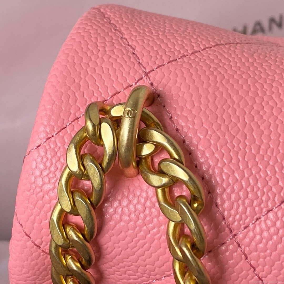 Chanel AS3921 Flap Chain Bag Pink Calfskin Gold
