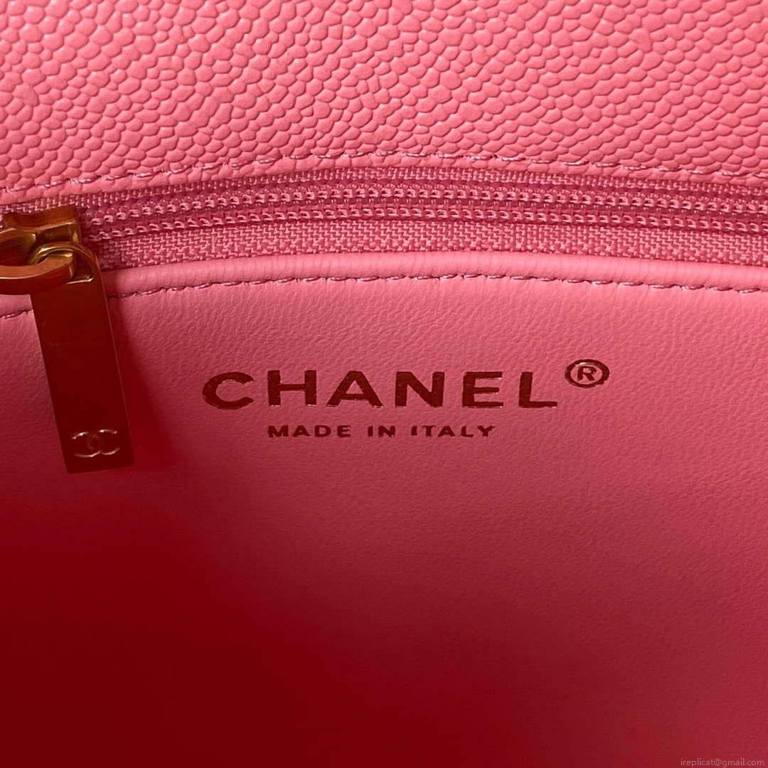 Chanel AS3921 Flap Chain Bag Pink Calfskin Gold