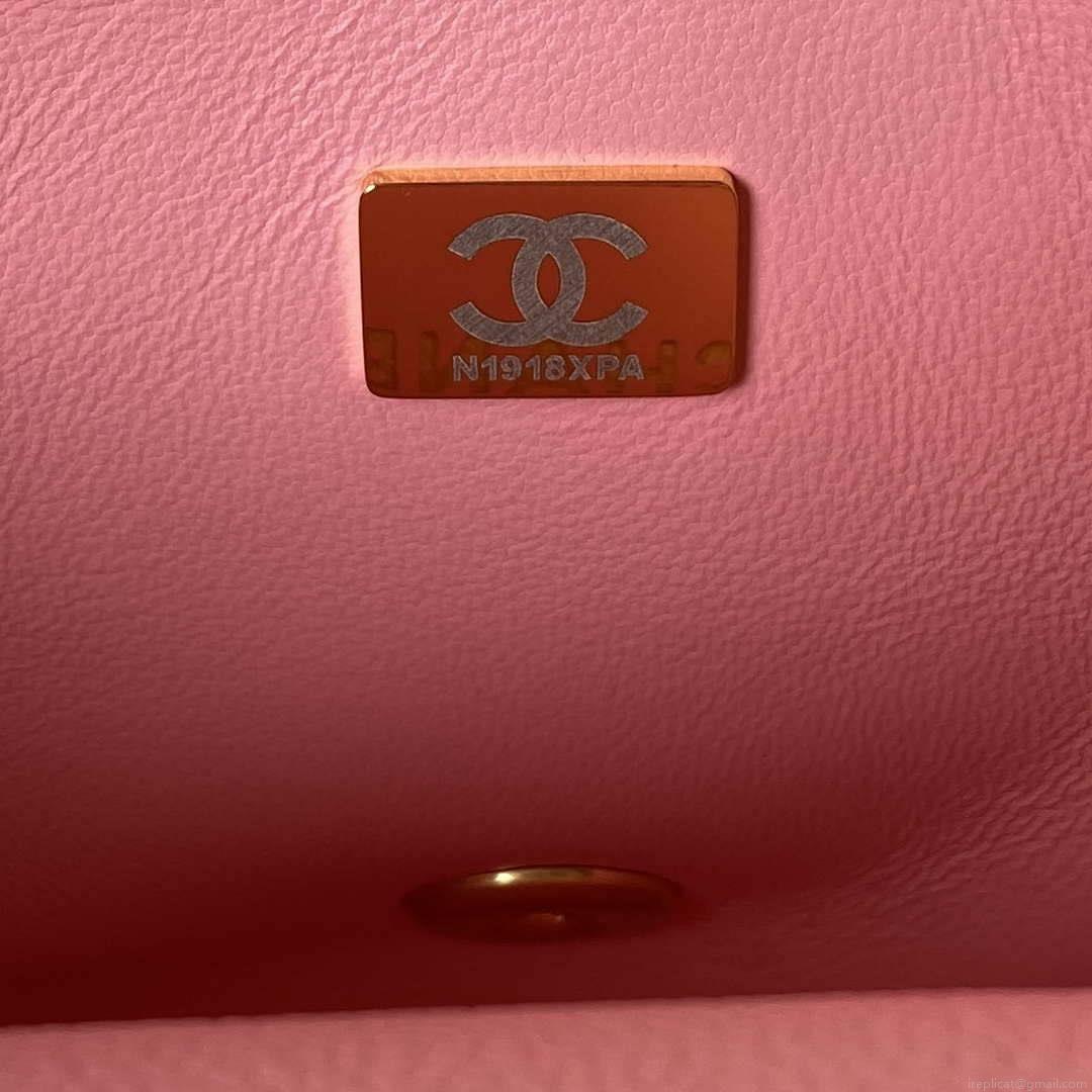 Chanel AS3921 Flap Chain Bag Pink Calfskin Gold
