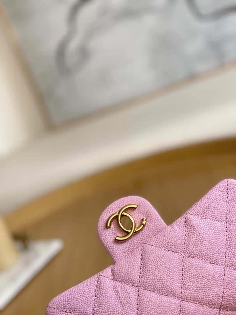 Chanel AS3828 Mini Flap Chain Bag Pink Calfskin Gold