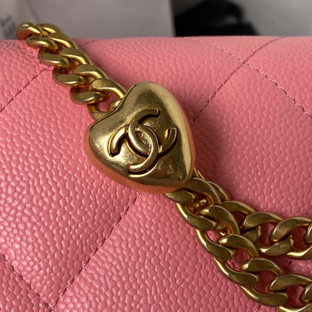 Chanel AS3829 Mini Flap Chain Bag Pink Calfskin Gold