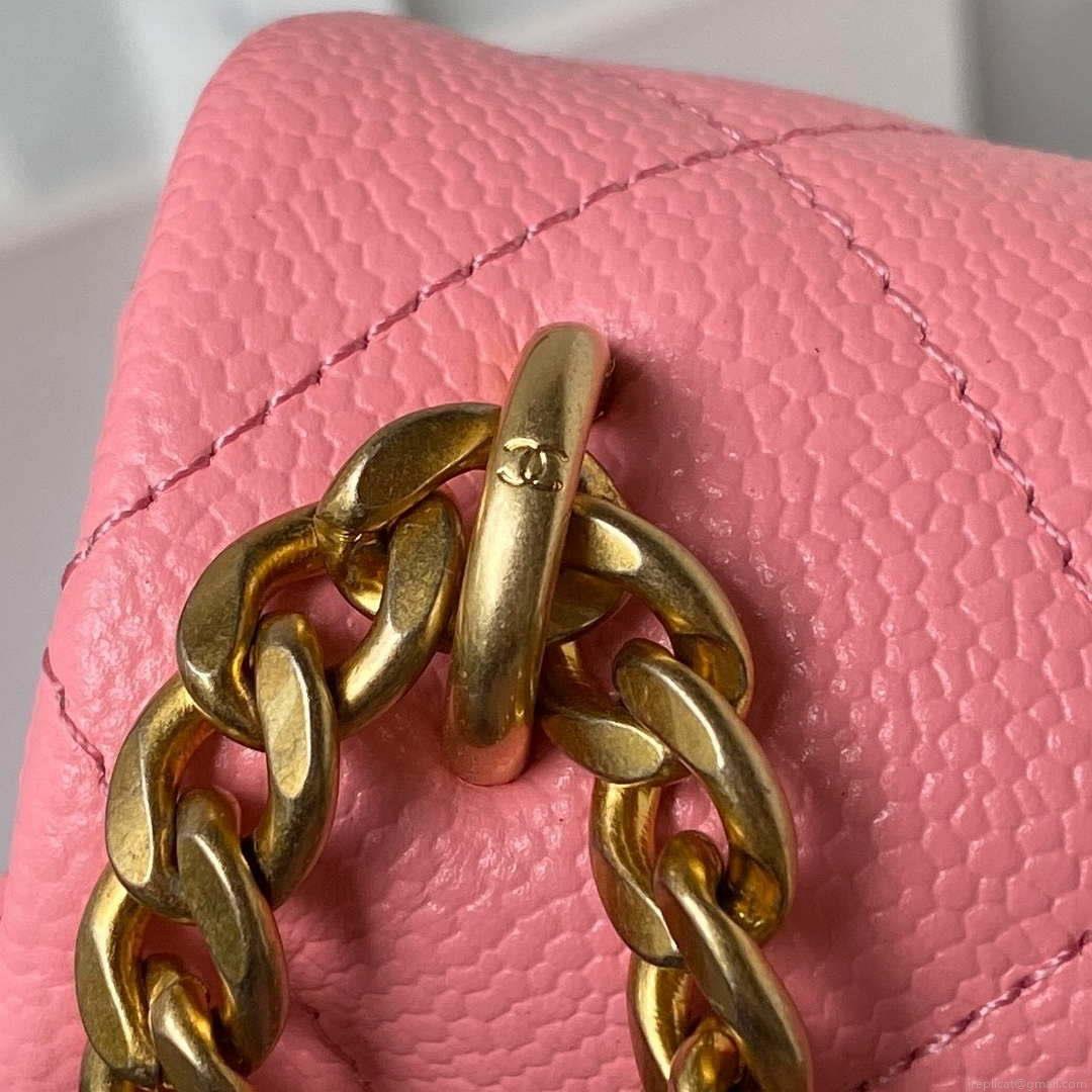 Chanel AS3829 Mini Flap Chain Bag Pink Calfskin Gold