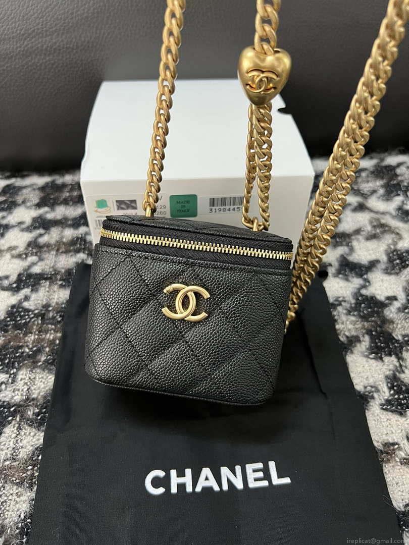 Chanel AP3203 Clutch With Chain Grained Calfskin Black
