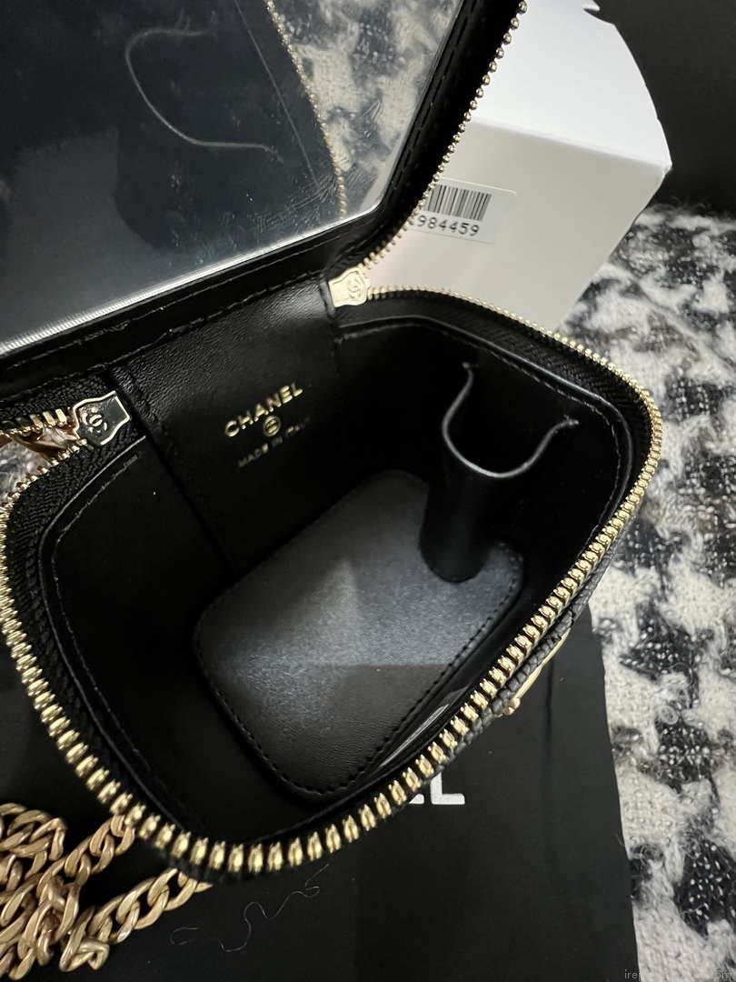 Chanel AP3203 Clutch With Chain Grained Calfskin Black