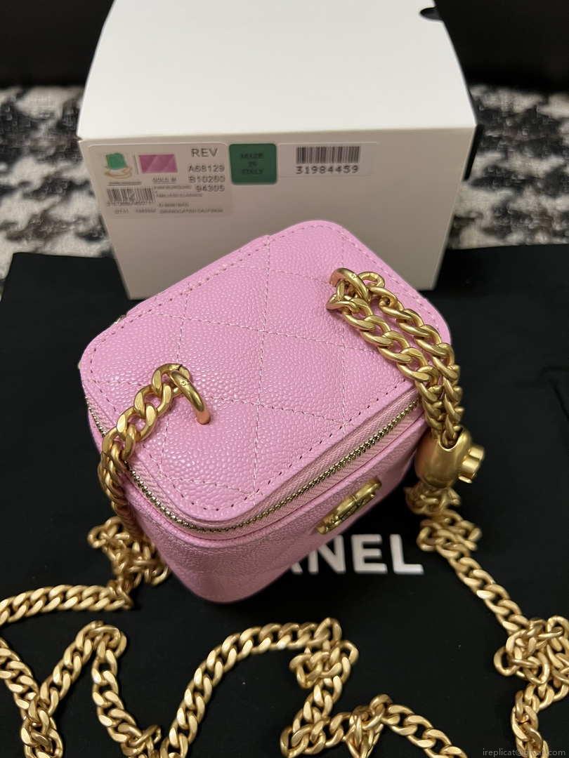 Chanel AP3203 Clutch With Chain Grained Calfskin Pink