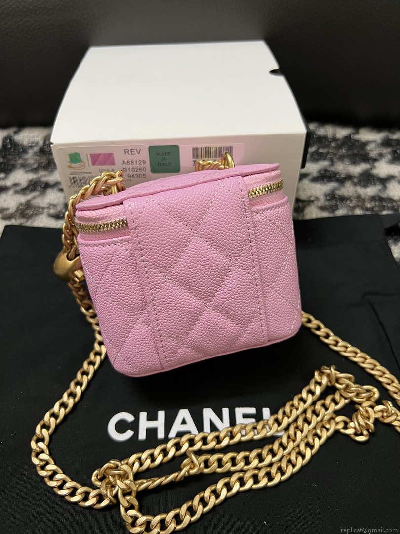 Chanel AP3203 Clutch With Chain Grained Calfskin Pink