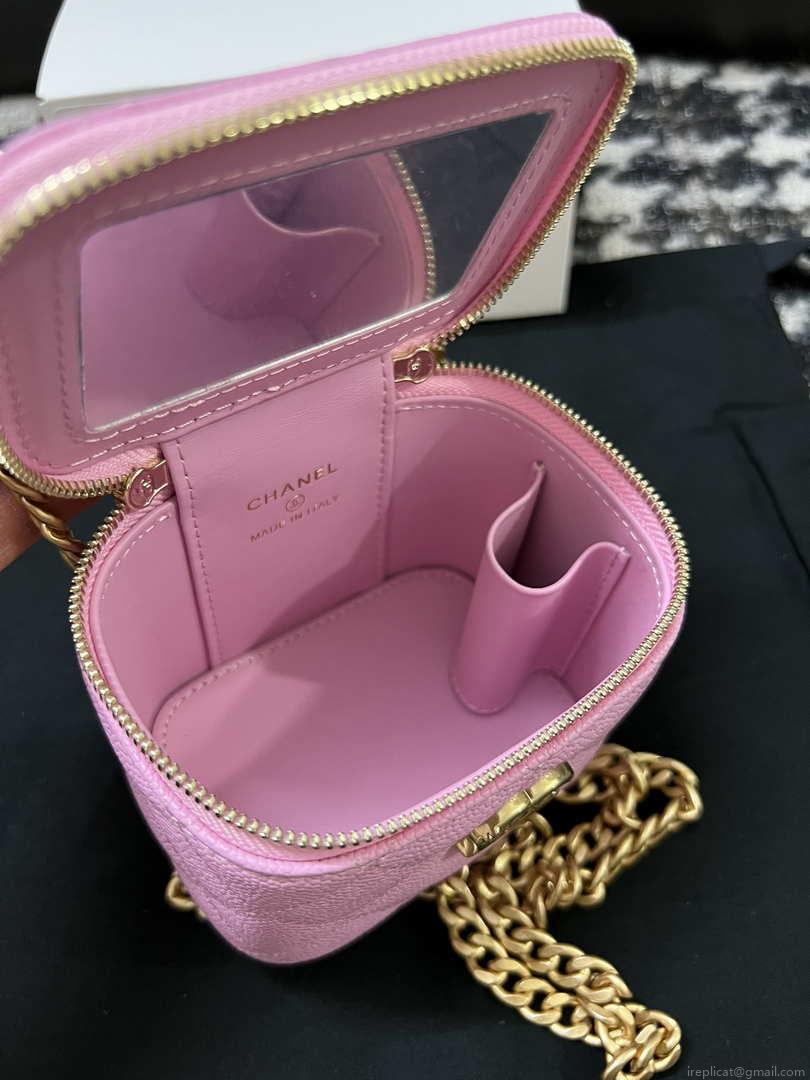 Chanel AP3203 Clutch With Chain Grained Calfskin Pink