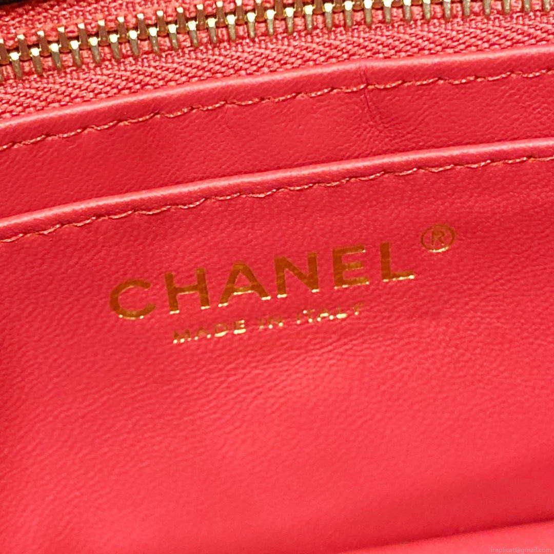 Chanel AS3041 Flap Classic Bag CF Camellia Lambskin Black Gold