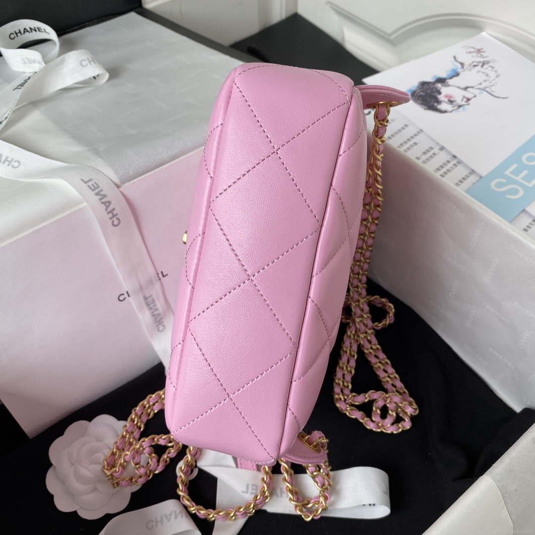 Chanel AS3384 Backpack Chain bag lambskin Pink