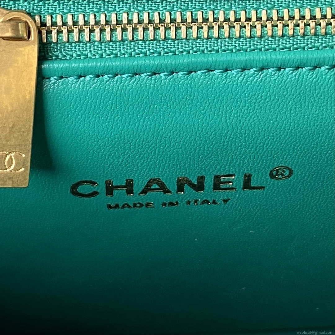 Chanel AS3384 Backpack Chain bag lambskin Green