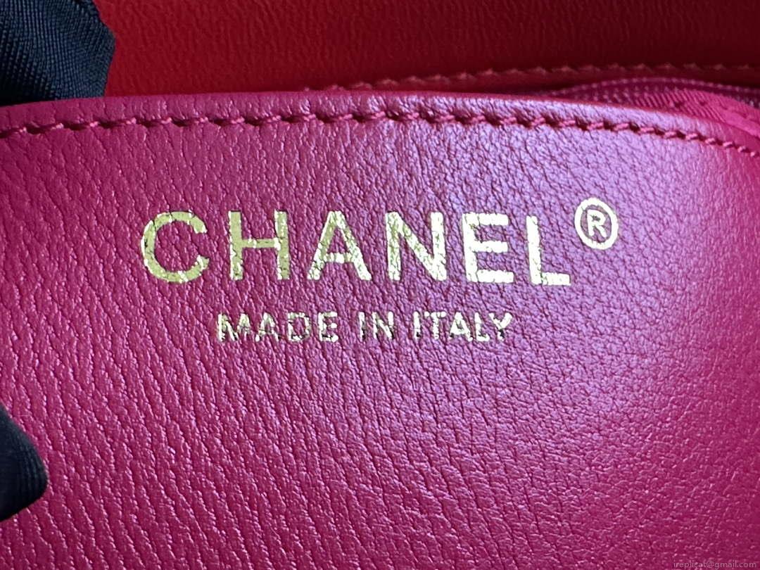 Chanel AS3986 Small Flap Bag Lambskin Plexi & Gold-Tone Meta Red