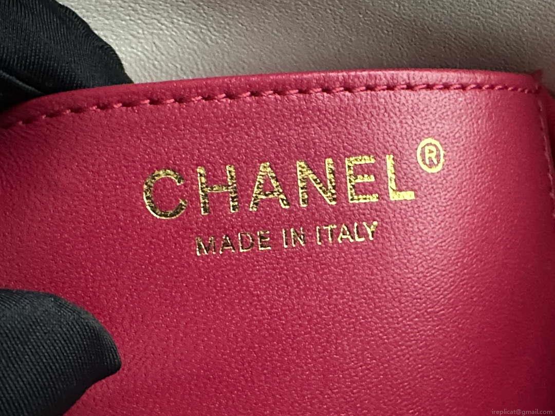 Chanel AS3979 Mini Flap Bag Lambskin Plexi & Gold-Tone Meta White