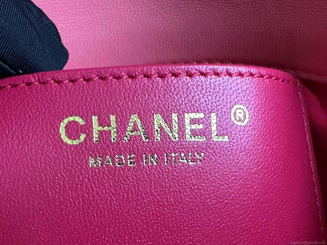 Chanel AS3979 Mini Flap Bag Lambskin Plexi & Gold-Tone Meta Pink