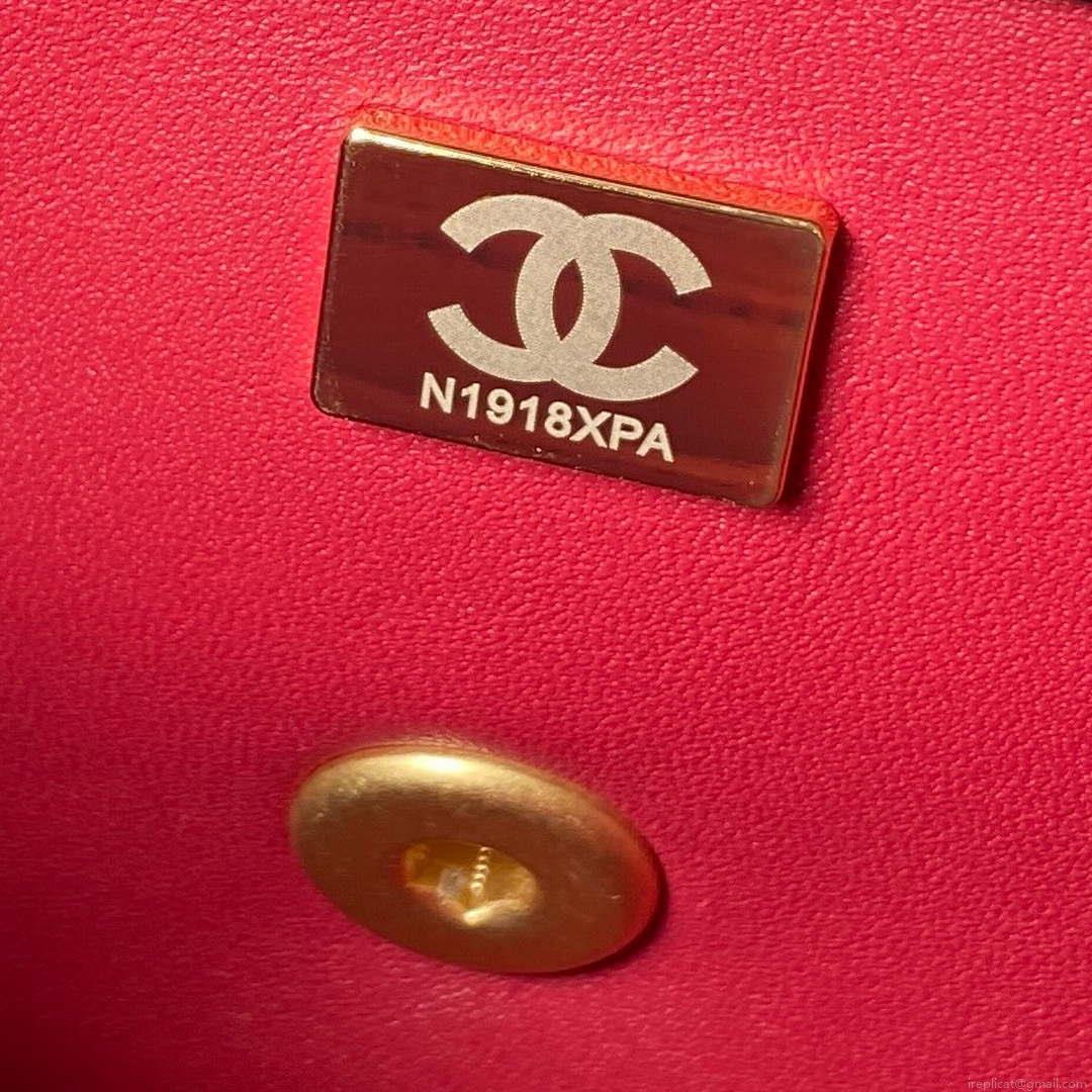 Chanel AS4041 Flap Classic Bag CF Camellia Lambskin Black Gold