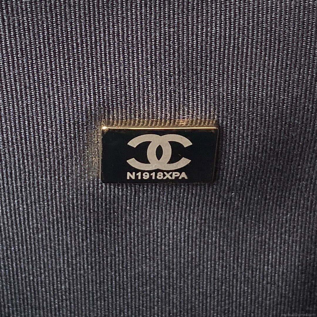 Chanel AS3932 Flap Classic Bag CF Lambskin Black Gold