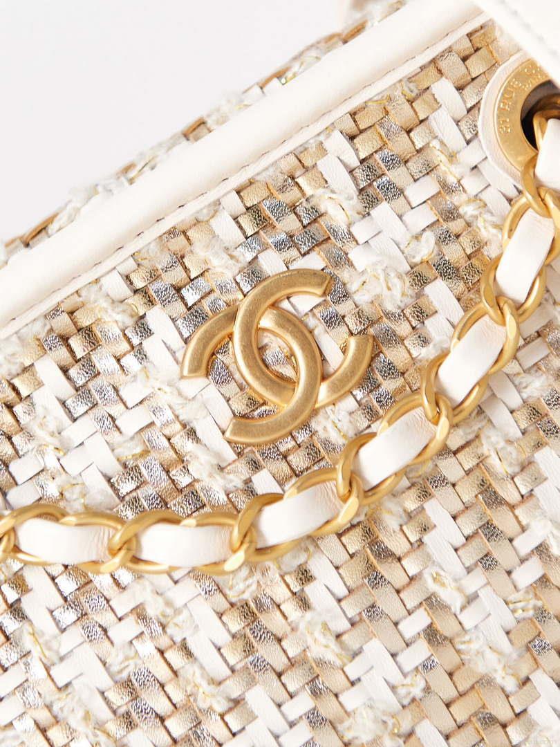 Chanel AS3771 evening Bag Imitation Pearls & Gold-Tone Metal Transparent & Multicolour