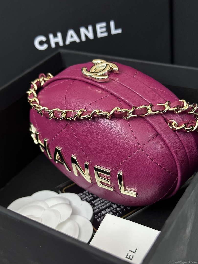 Chanel AP3252 Clutch With Chain Lambskin Wine Red