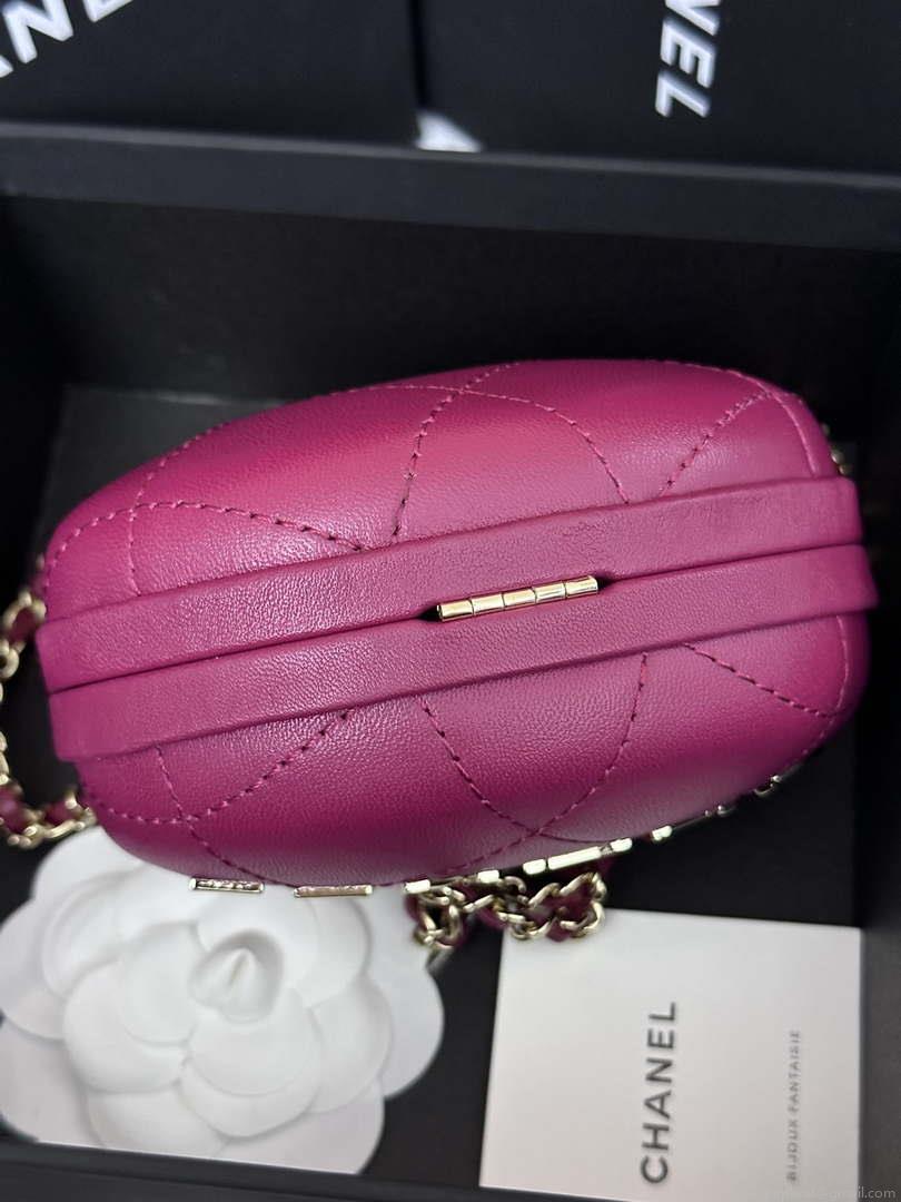 Chanel AP3252 Clutch With Chain Lambskin Wine Red