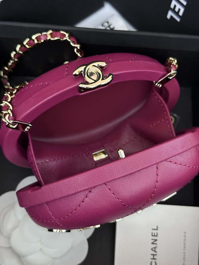Chanel AP3252 Clutch With Chain Lambskin Wine Red