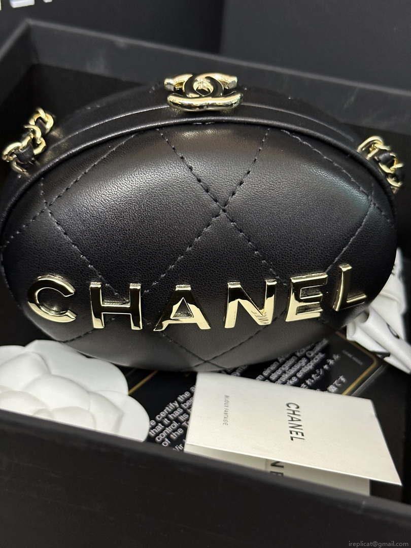 Chanel AP3252 Clutch With Chain Lambskin Black