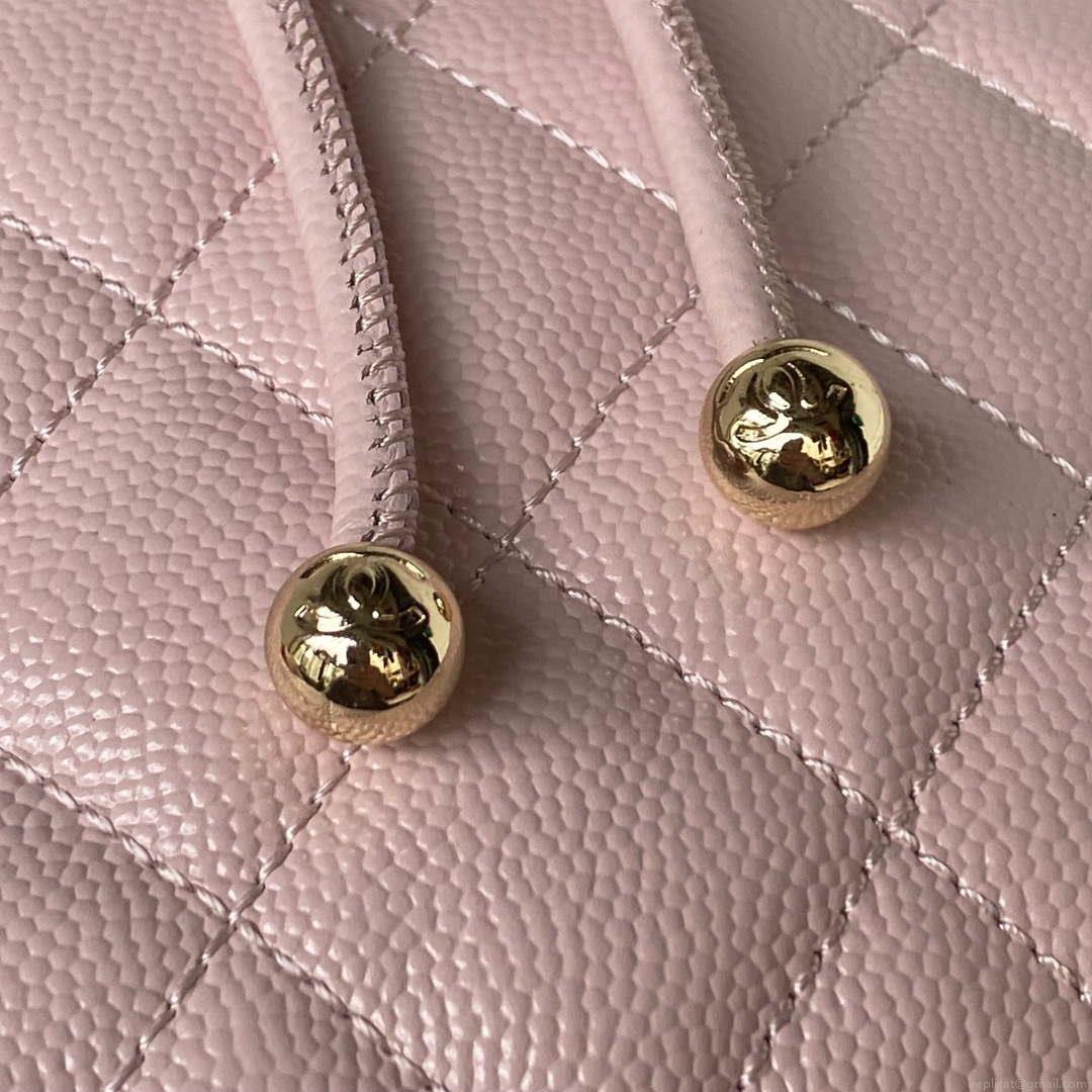 Chanel AS4059 Large Backpack Grained Shiny Calfskin & Gold-Tone Metal Pink