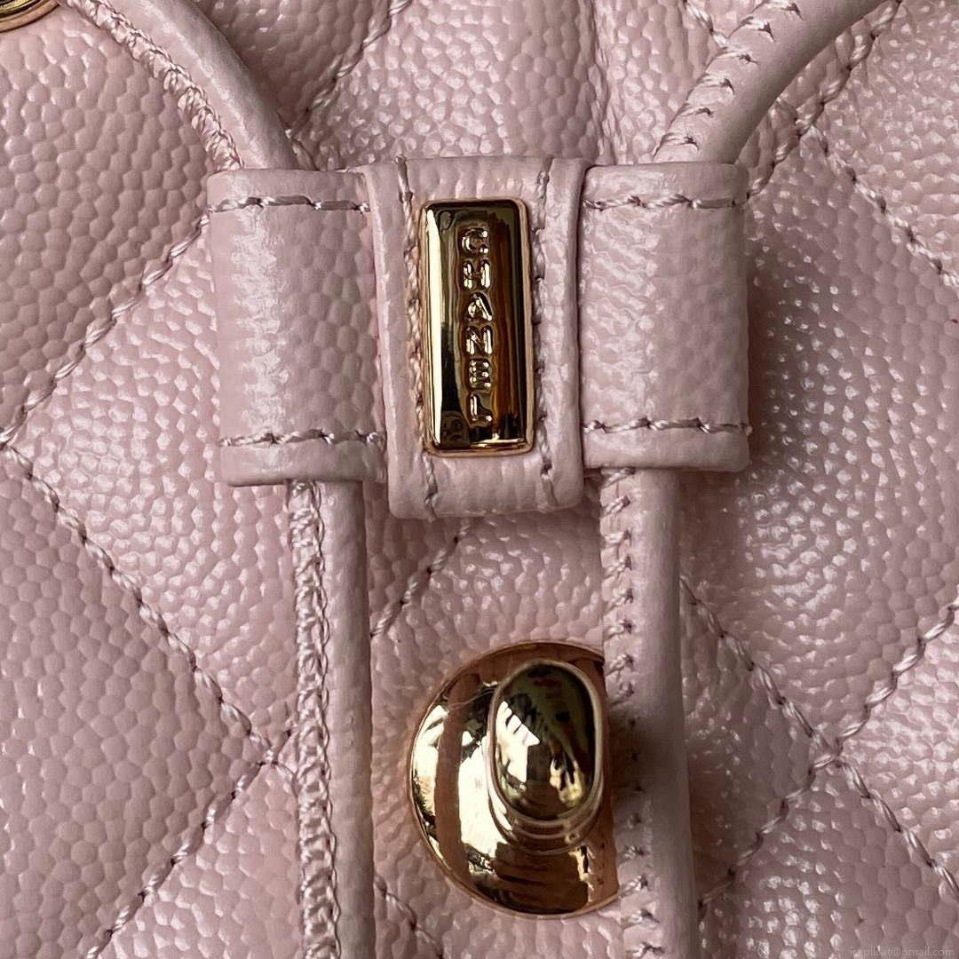 Chanel AS4059 Large Backpack Grained Shiny Calfskin & Gold-Tone Metal Pink