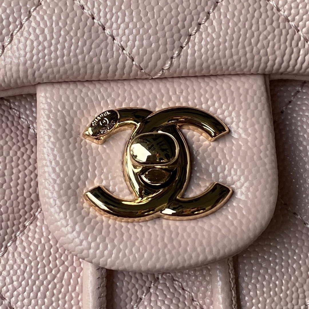 Chanel AS4058 Backpack Grained Shiny Calfskin & Gold-Tone Metal Pink
