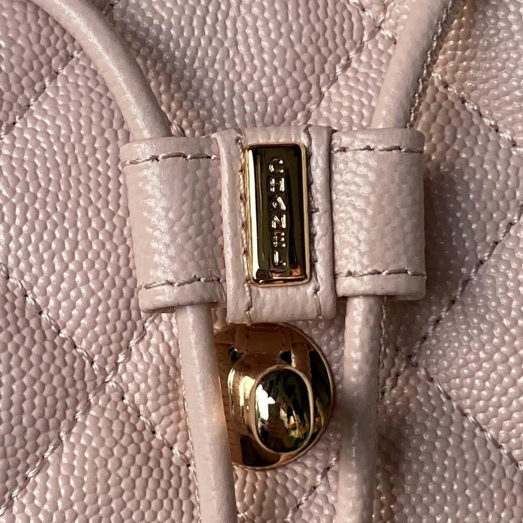 Chanel AS4058 Backpack Grained Shiny Calfskin & Gold-Tone Metal Pink