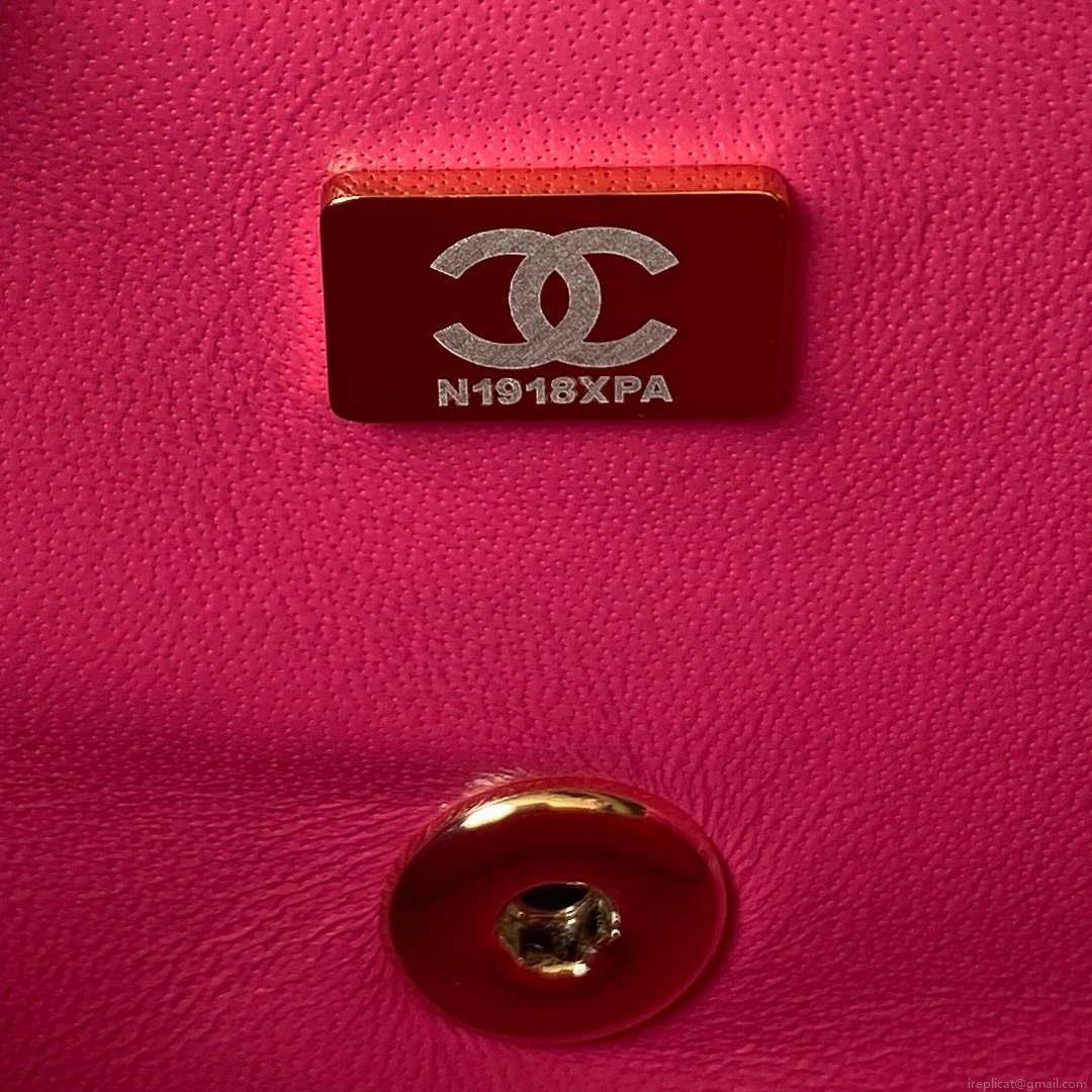 Chanel AS4140 Camellia Embossed With top Handle Bag Rose red