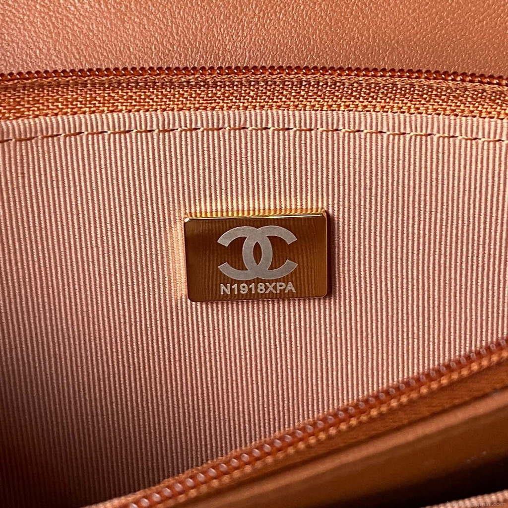 Chanel AP3424 Woc Mini Flap Bag Lambskin Caramel