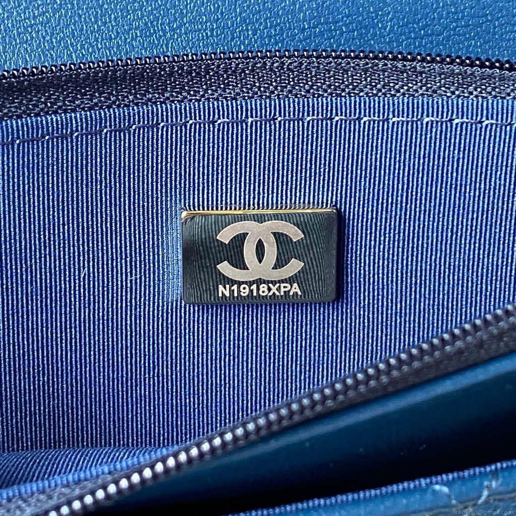 Chanel AP3424 Woc Mini Flap Bag Lambskin Blue