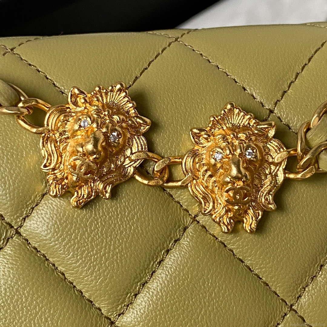 Chanel AP3424 Woc Mini Flap Bag Lambskin Lemon Yellow