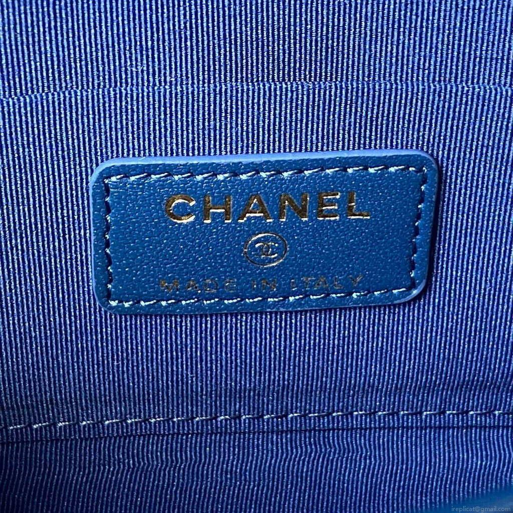 Chanel AP3426 Woc Mini Flap Bag Lambskin 17cm Blue