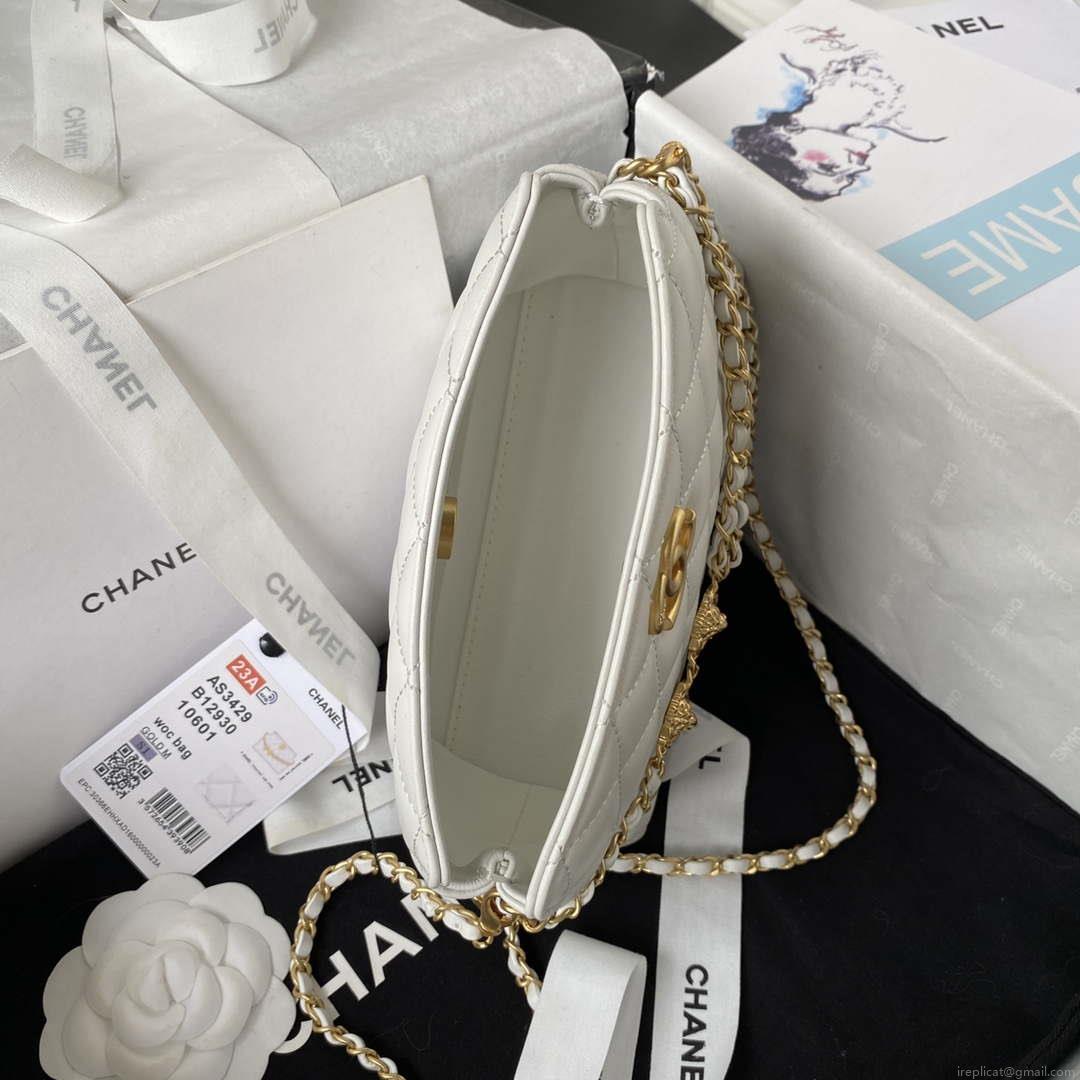 Chanel AS3429 Lambskin Bag White