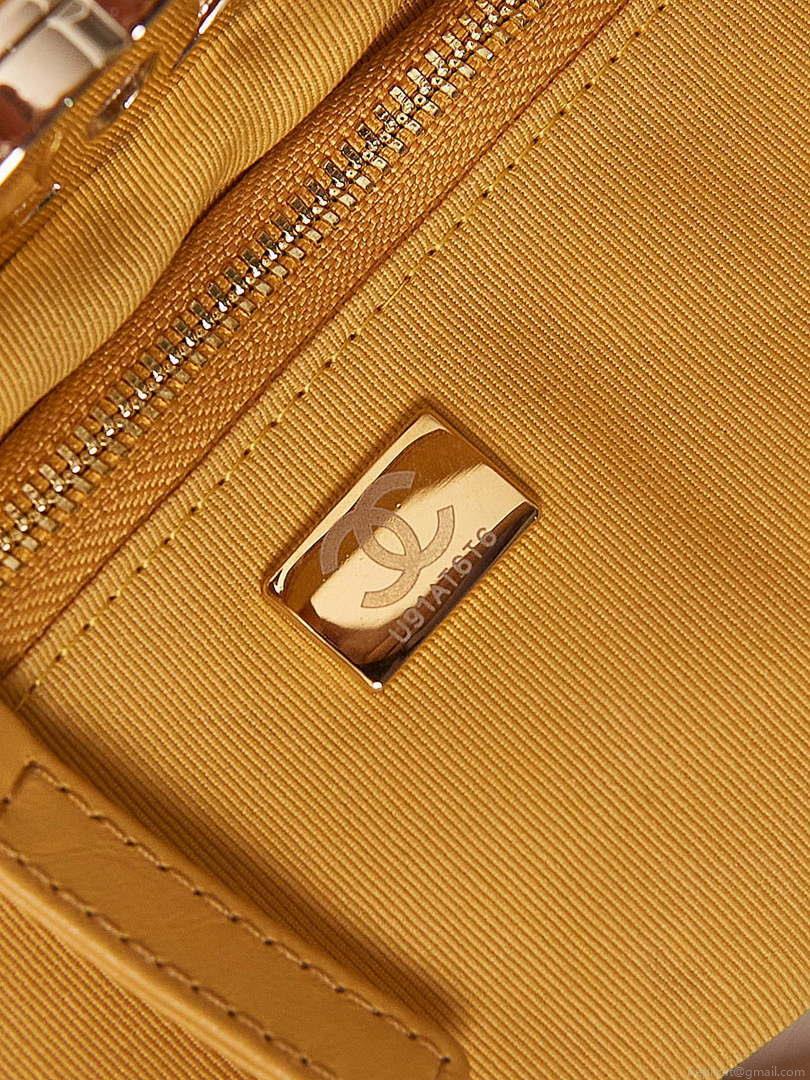 Chanel AS1010 31 Larage Shopping Bag Shiny Lambskin Yellow