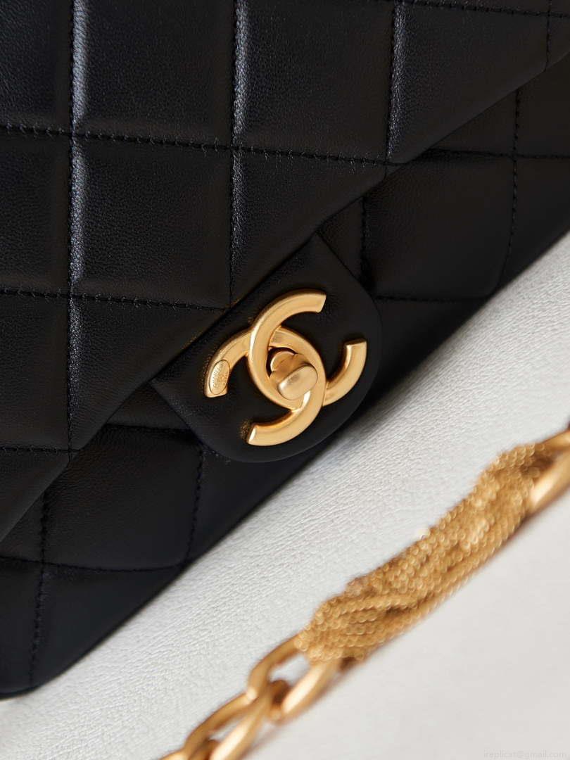 Chanel AS4231 Small Flap Bag Lambskin Black